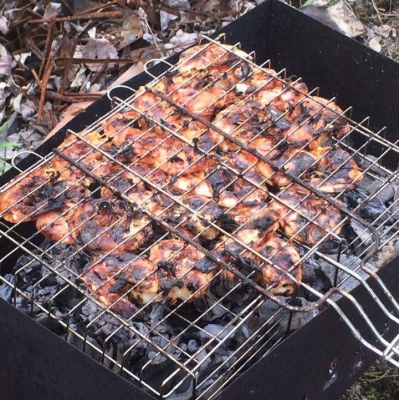 Лангустины, запеченные на углях